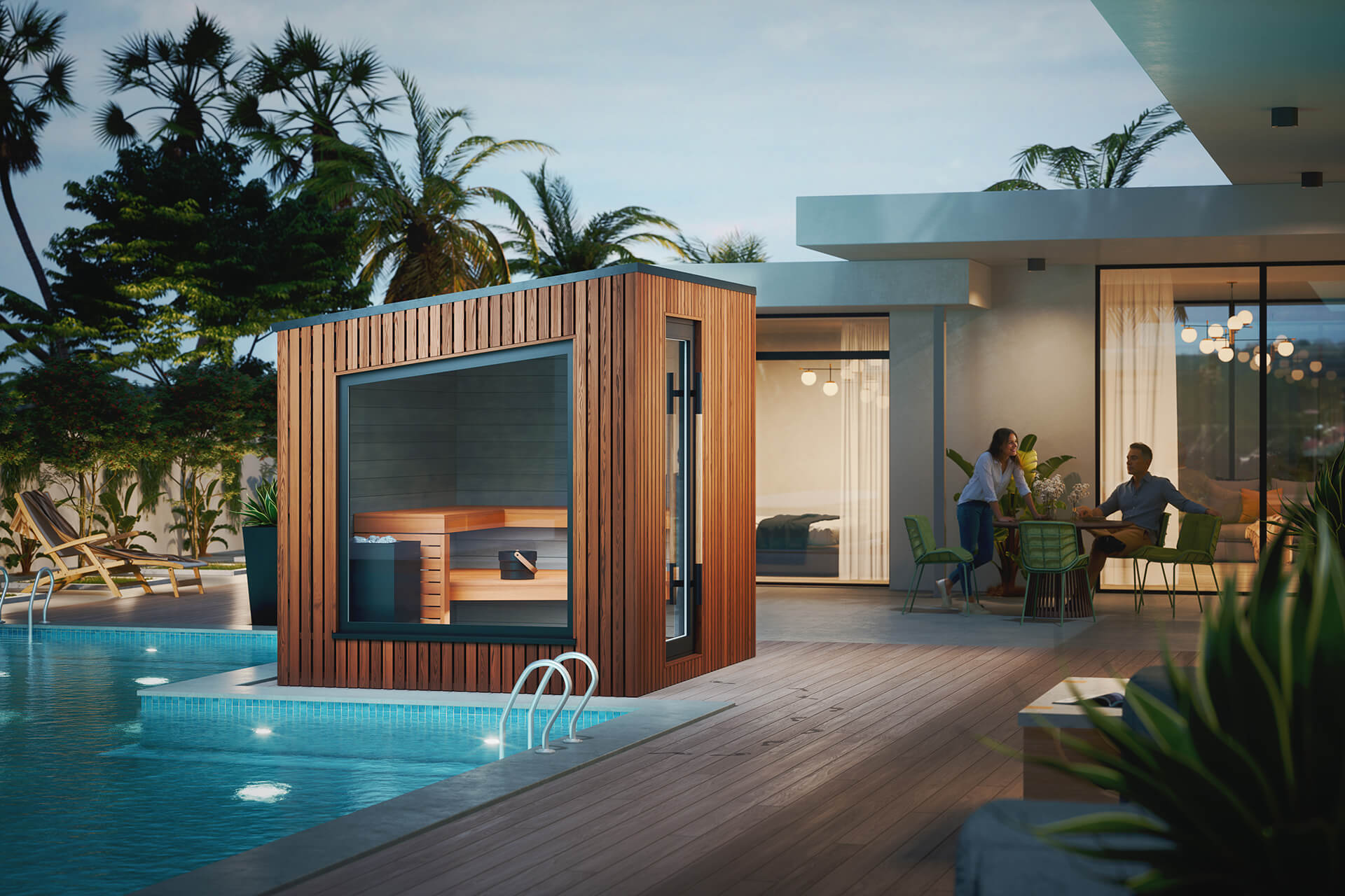 Auroom Terra cabin sauna outdoor terrace