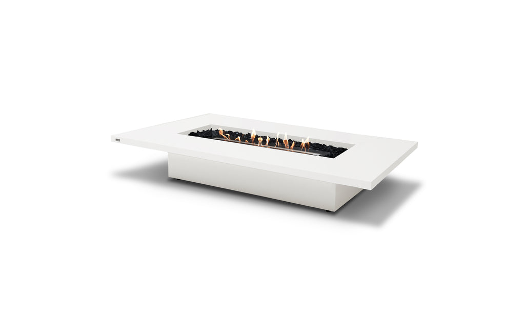 EcoSmart Fire Daiquiri 70L fire table — Bone finish, black background