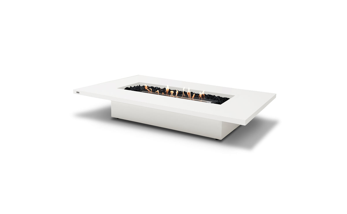 EcoSmart Fire Daiquiri 70L fire table — Bone finish, black background