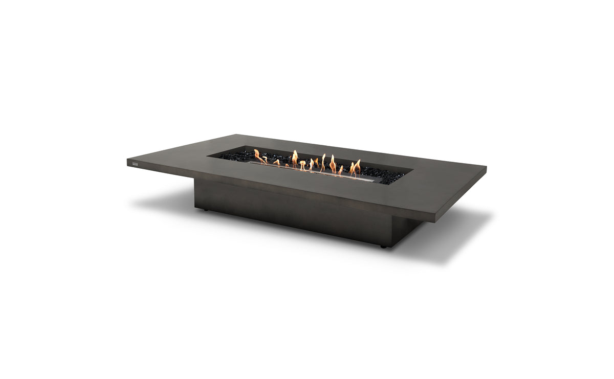 EcoSmart Fire Daiquiri 70L fire table — Natural finish, black background