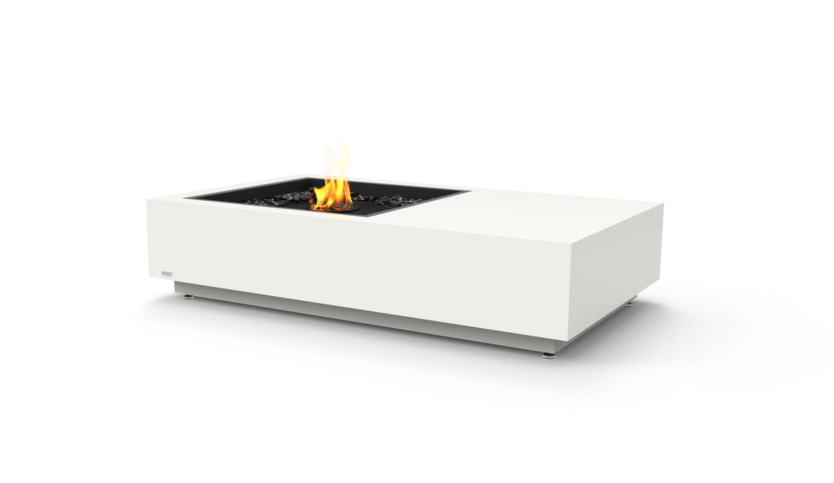 EcoSmart Fire Manhattan 50 fire table — Bone finish, black background