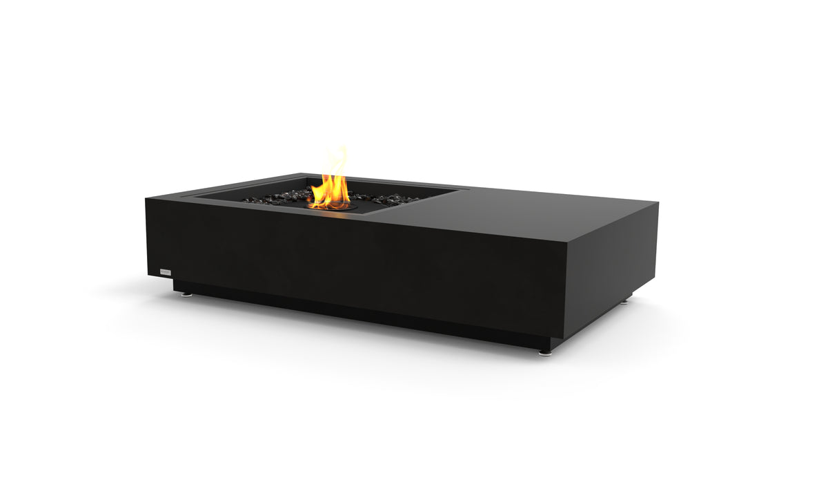 EcoSmart Fire Manhattan 50 fire table — Graphite finish, black background