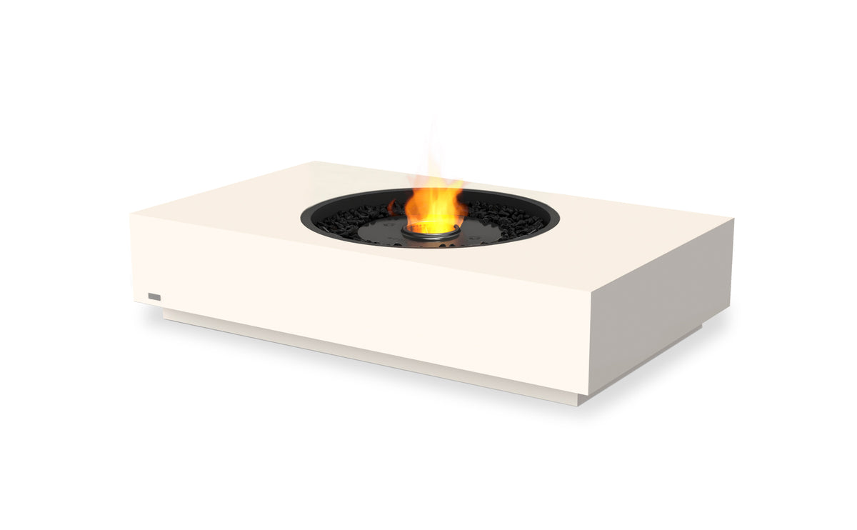 EcoSmart Fire Martini 50 fire table — Bone finish, black background