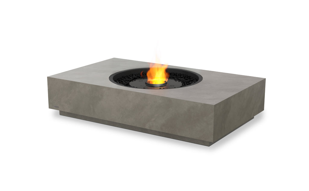 EcoSmart Fire Martini 50 fire table — Natural finish, black background