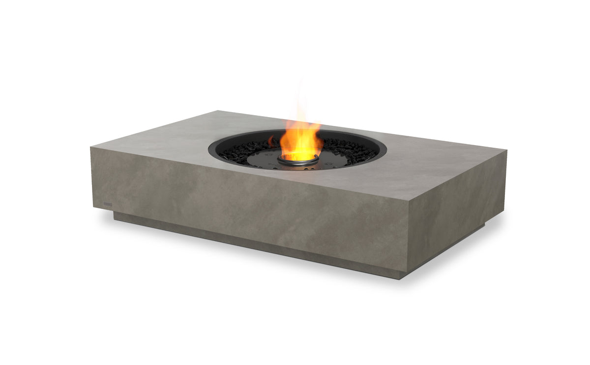 EcoSmart Fire Martini 50 fire table — Natural finish, black background