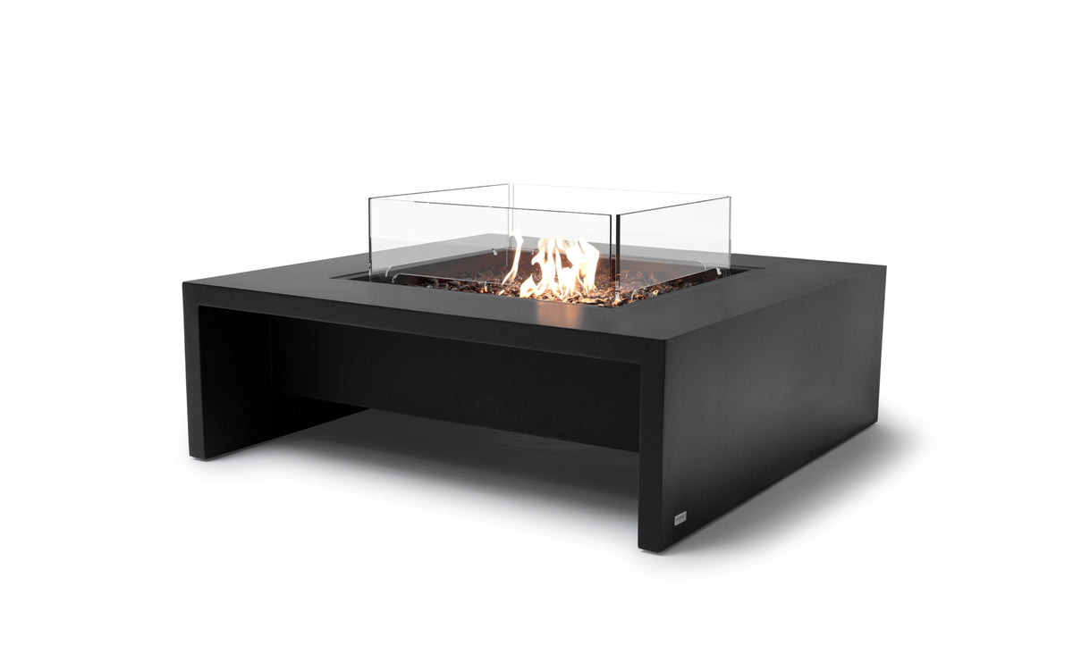 EcoSmart Fire Mojito 40 fire table graphite gas glass windscreen