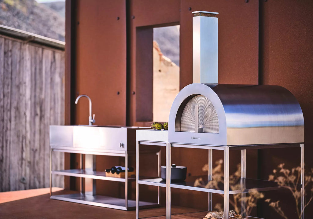 Röshults BBQ Wood Oven — terrace setting