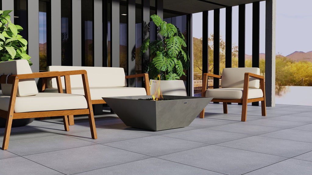 EcoSmart Fire Nova 850 concrete fire pit bowl — detail