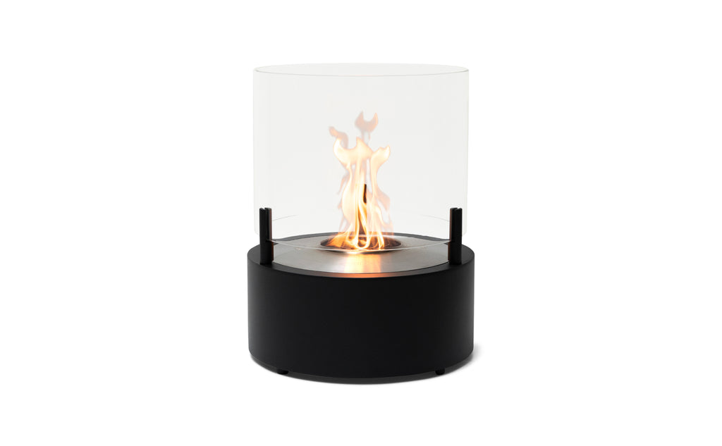 EcoSmart Fire T-Lite 8 bioethanol fireplace in black — front studio view