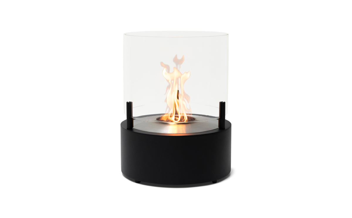 EcoSmart Fire T-Lite 8 bioethanol fireplace in black — front studio view