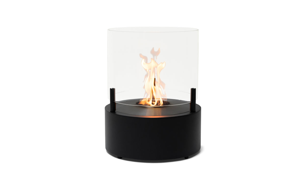 EcoSmart Fire T-Lite 8 bioethanol fireplace in black — rear studio view