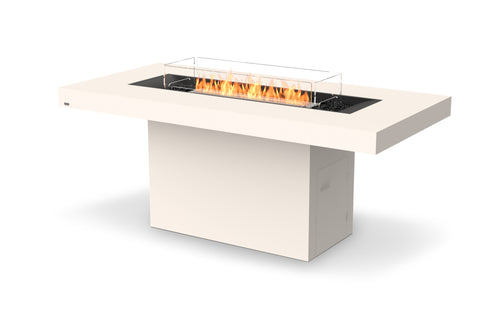 EcoSmart Fire Gin 90 Bar fire pit table in Bone finish
