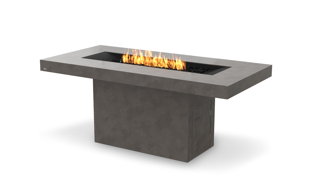 EcoSmart Fire Gin 90 Bar fire pit table Natural 45-degree angle view