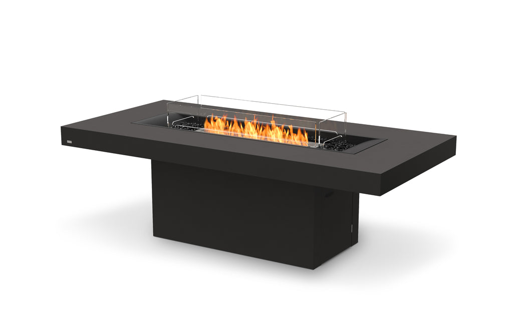 EcoSmart Fire Gin 90 Dining fire pit table in Graphite finish