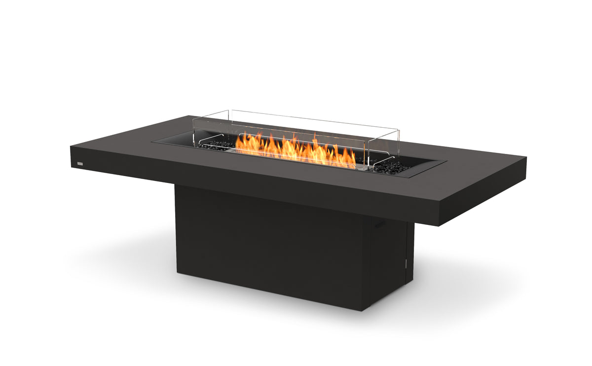 EcoSmart Fire Gin 90 Dining fire pit table in Graphite finish