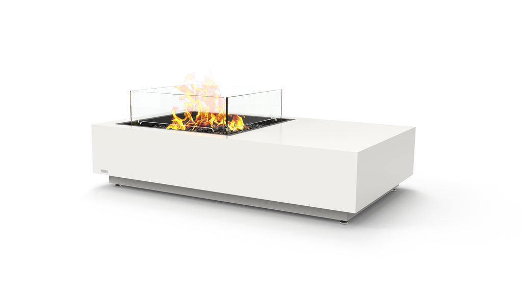 EcoSmart Fire Manhattan 50 fire table — Bone, 45° studio angle