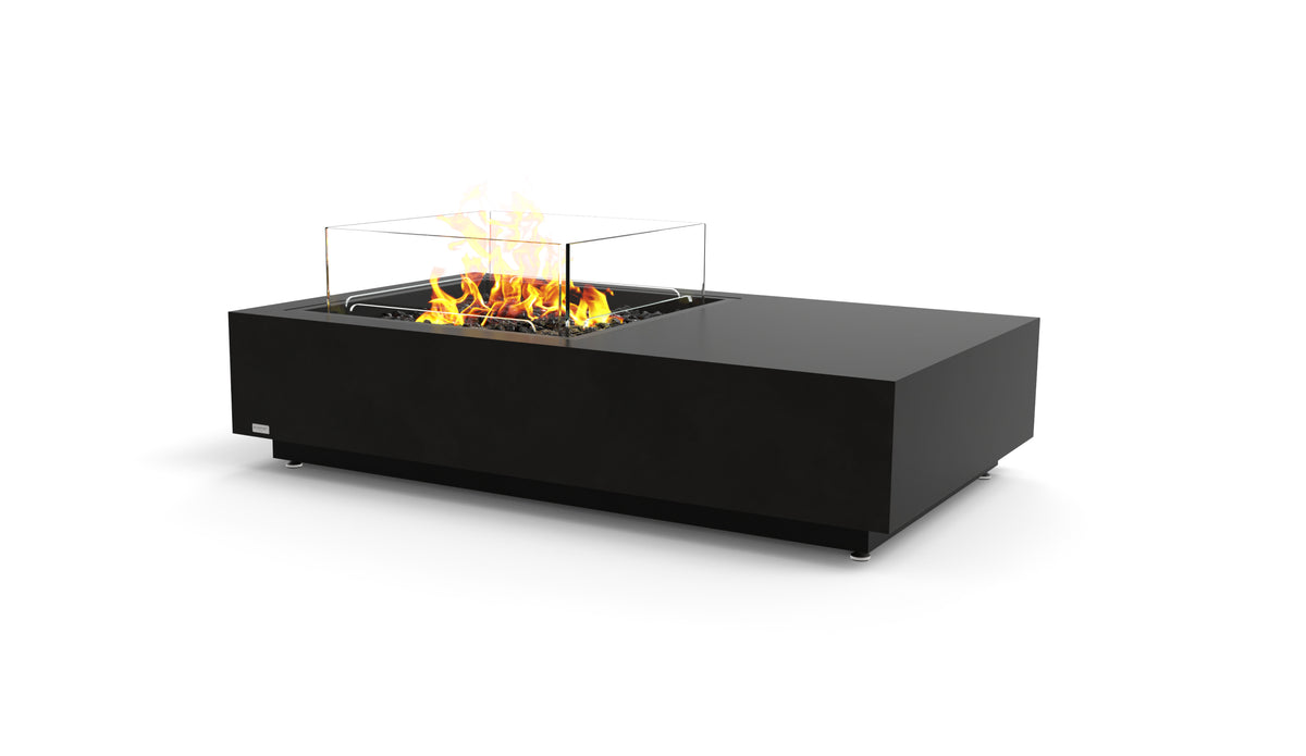 EcoSmart Fire Manhattan 50 fire table — Graphite, 45° studio angle