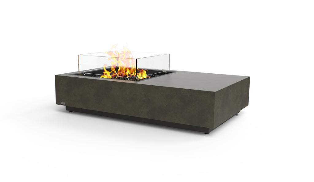 EcoSmart Fire Manhattan 50 fire table — Natural, 45° studio angle