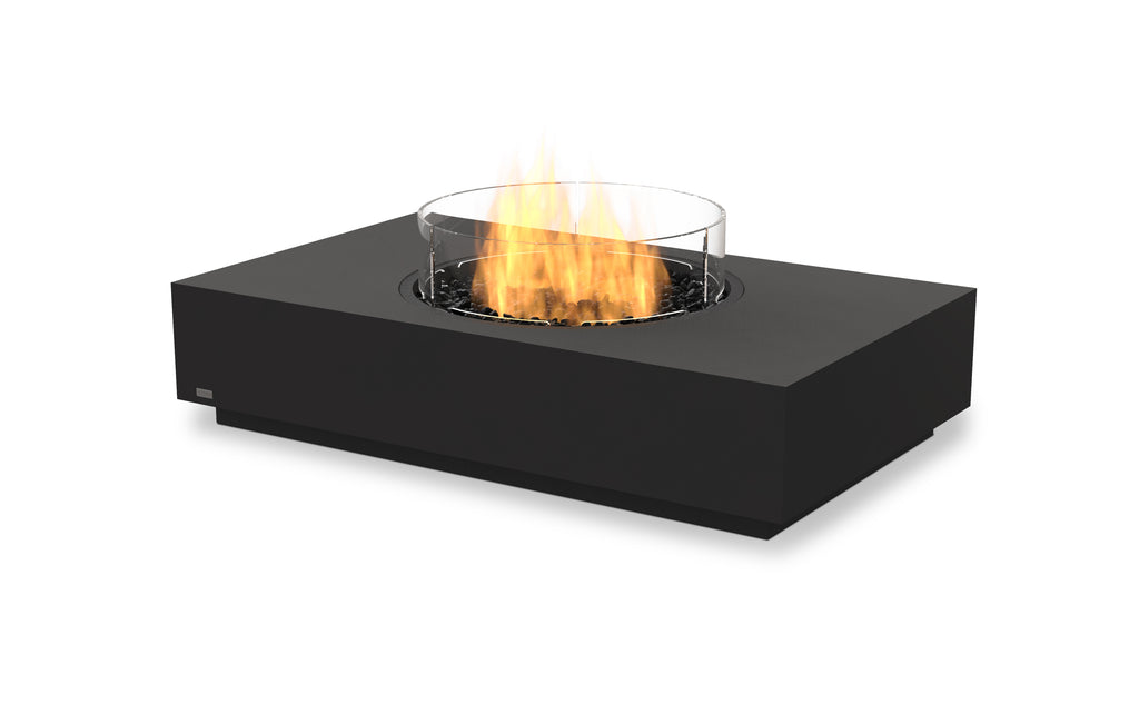 EcoSmart Fire Martini 50 fire table — Graphite, 45° studio angle