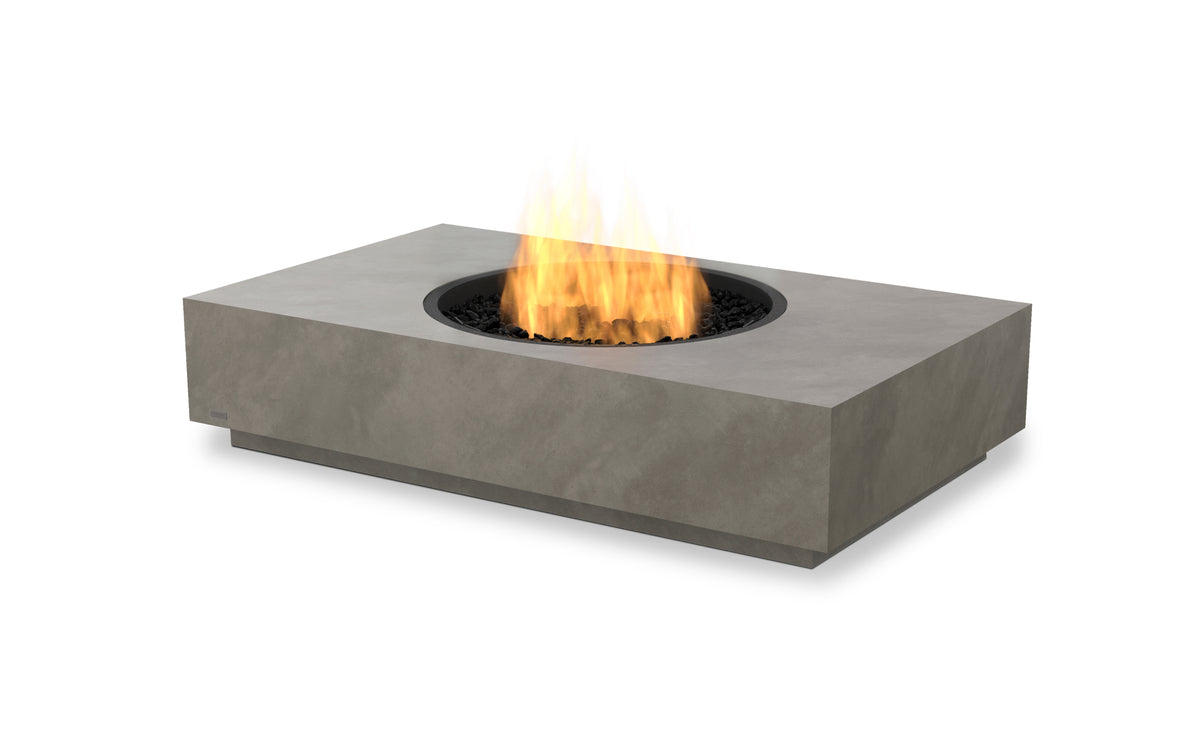 EcoSmart Fire Martini 50 fire table — Natural, 45° studio angle