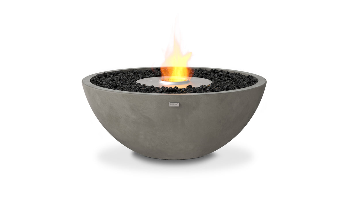 EcoSmart Fire Mix 850 fire pit bowl natural front view