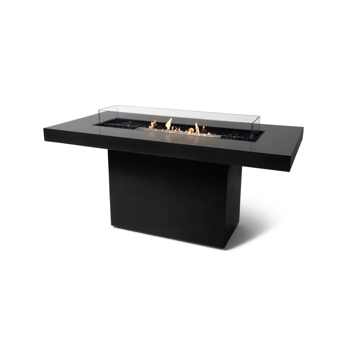 EcoSmart Fire Gin 90 Bar fire table graphite ethanol stainless steel glass outdoor