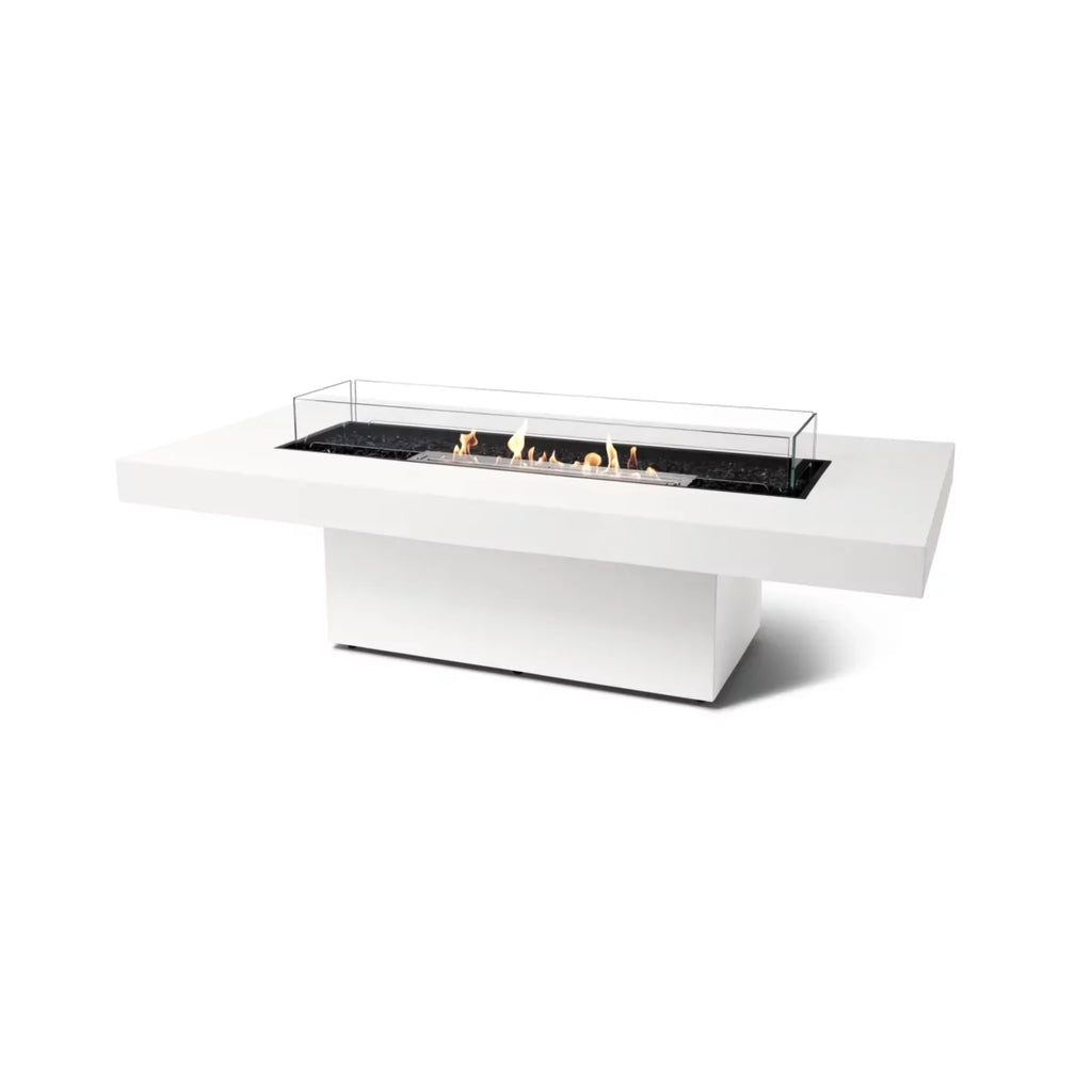 EcoSmart Fire Gin 90 Chat fire table bone ethanol stainless steel glass outdoor