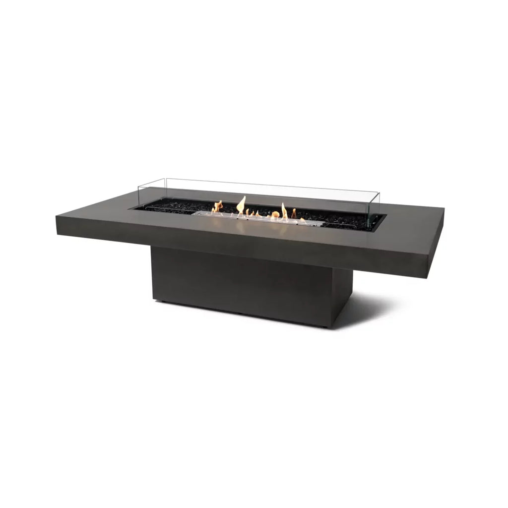 EcoSmart Fire Gin 90 Chat fire table natural ethanol stainless steel glass outdoor