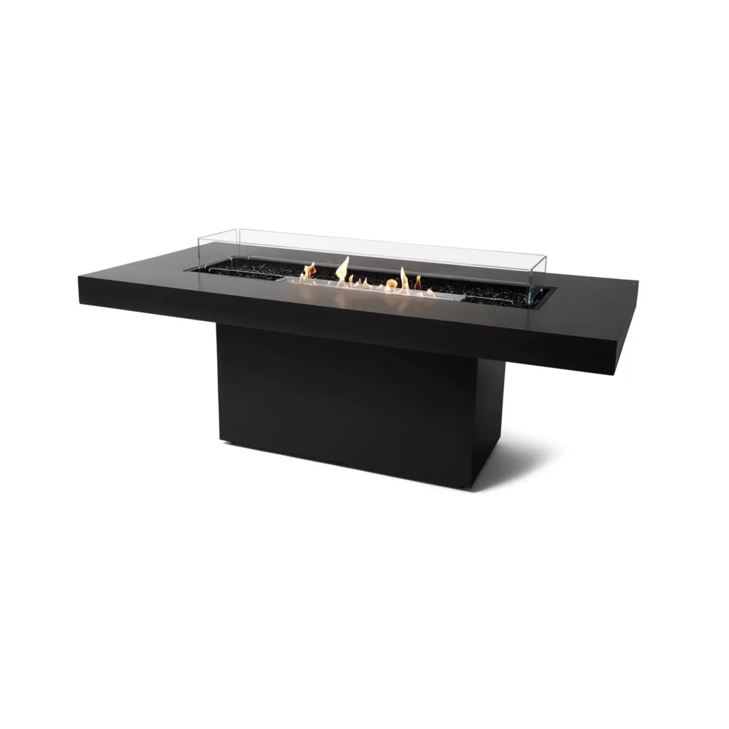 EcoSmart Fire Gin 90 Dining fire table graphite ethanol stainless steel glass outdoor