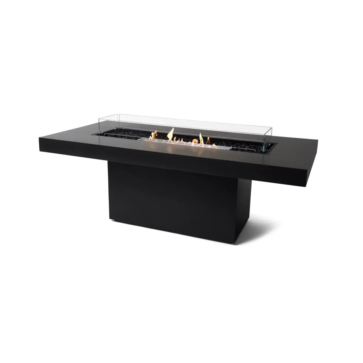 EcoSmart Fire Gin 90 Dining fire table graphite ethanol stainless steel glass outdoor