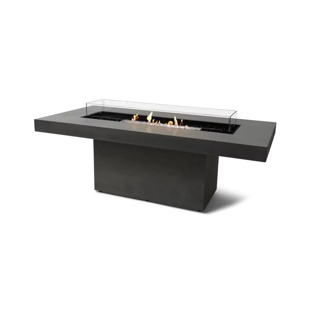 EcoSmart Fire Gin 90 Dining fire table natural ethanol stainless steel glass outdoor