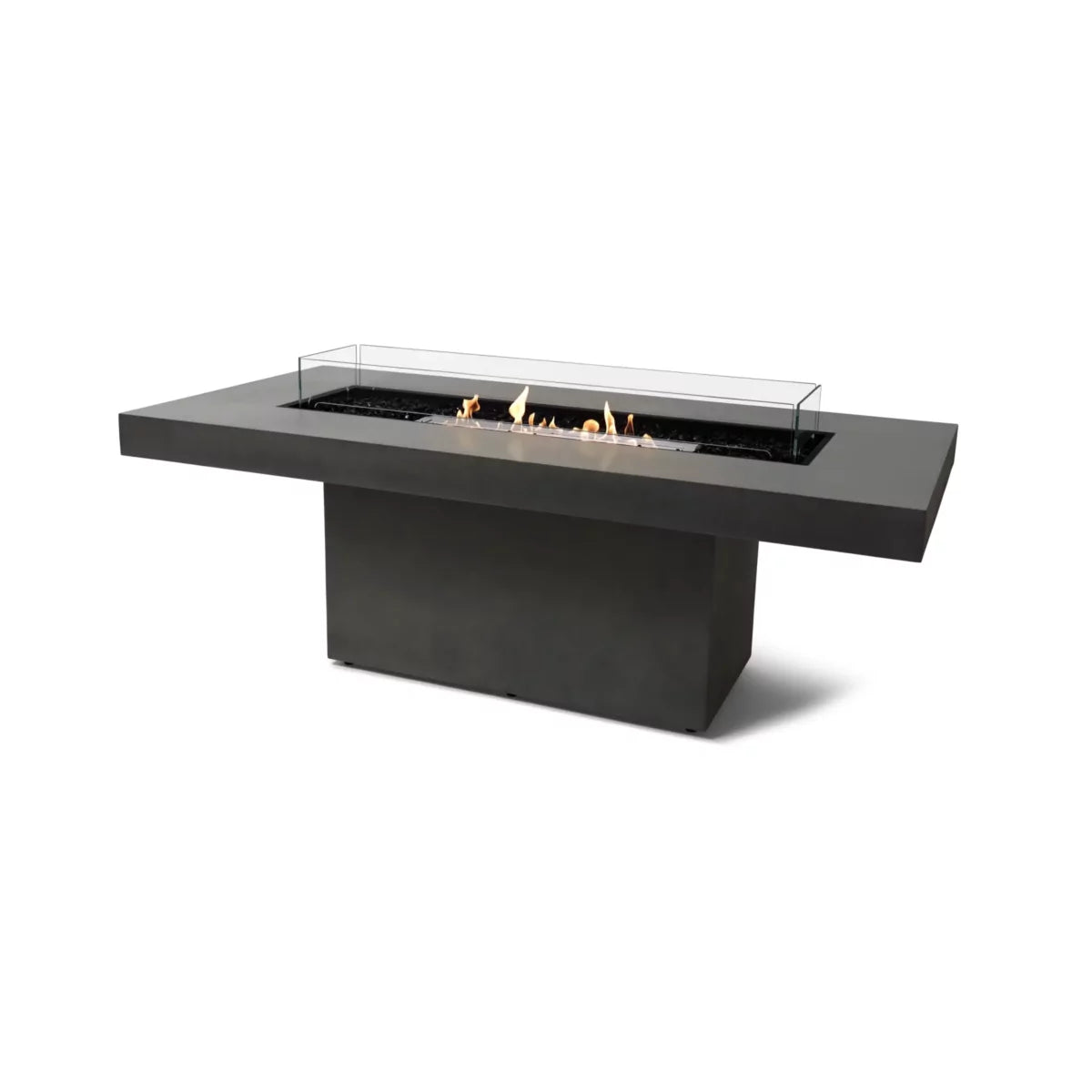 EcoSmart Fire Gin 90 Dining fire table natural ethanol stainless steel glass outdoor