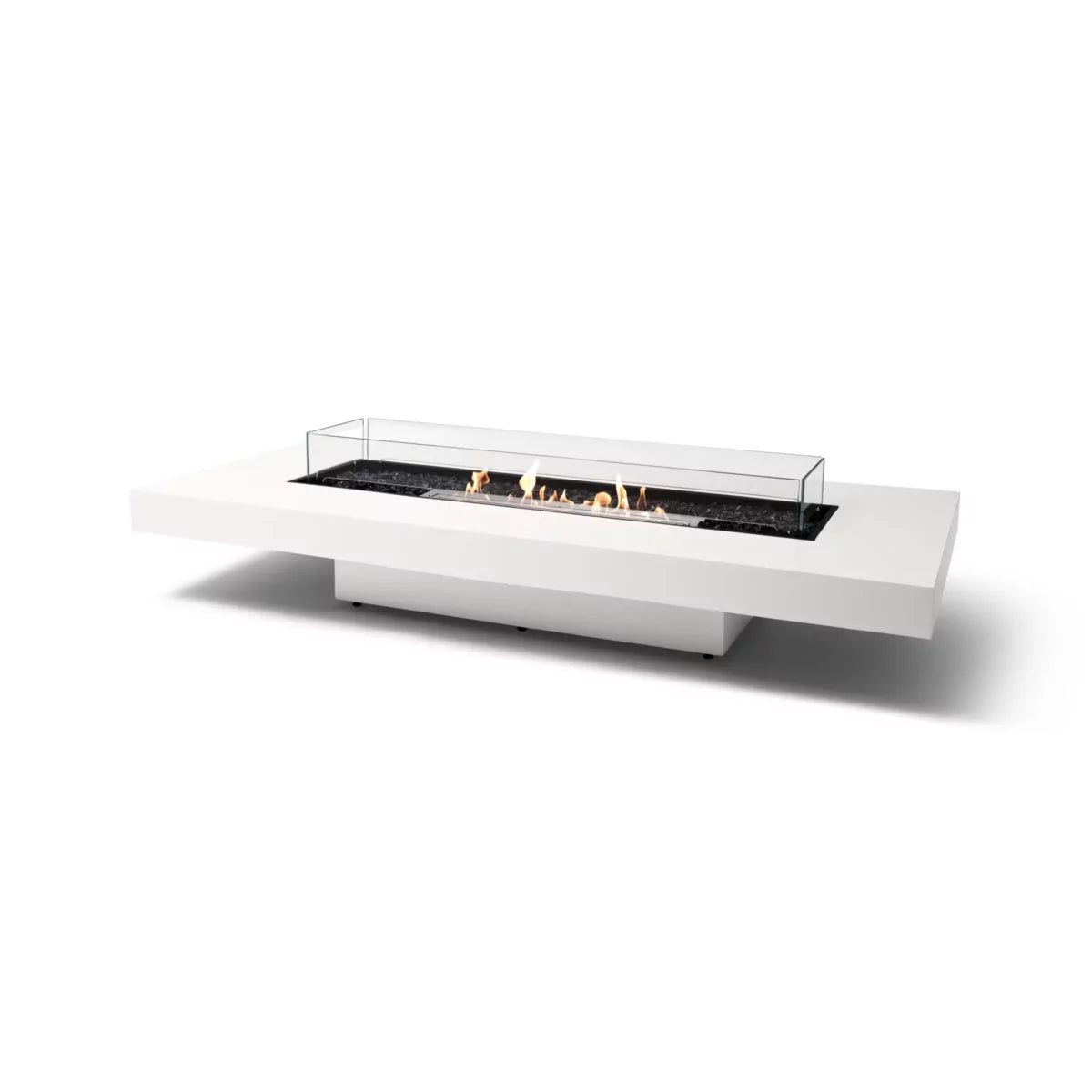 EcoSmart Fire Gin 90 Low fire table bone ethanol stainless steel glass outdoor