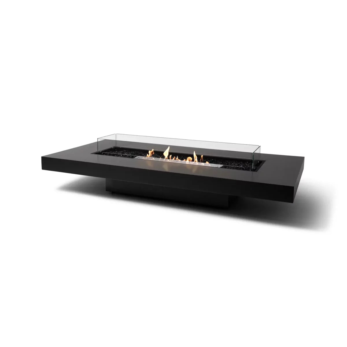 EcoSmart Fire Gin 90 Low fire table graphite ethanol stainless steel glass outdoor