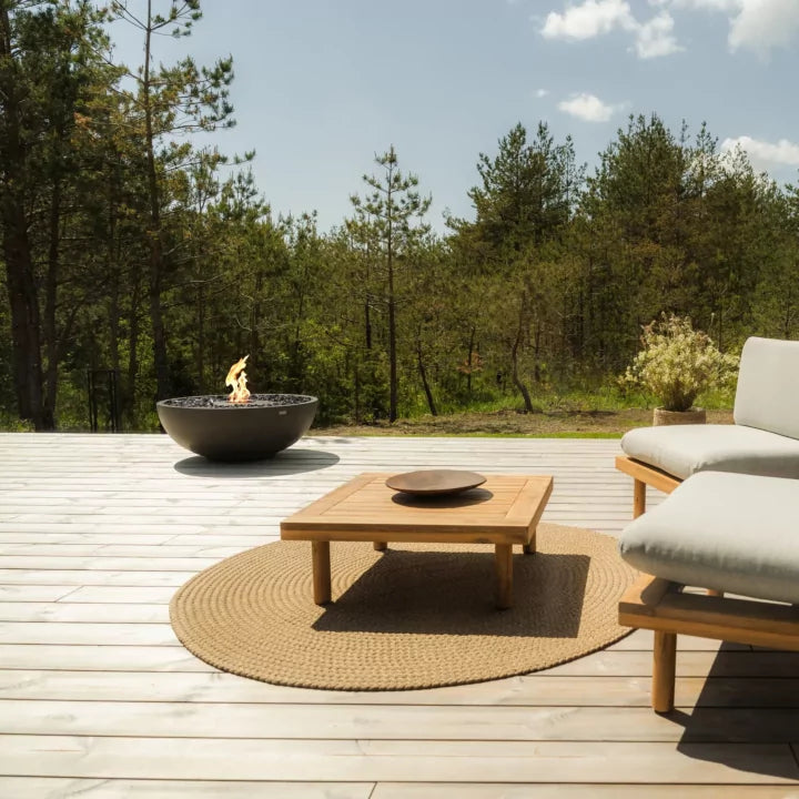 EcoSmart Fire Mix 850 circular fire bowl Dharma Resort outdoor living lifestyle