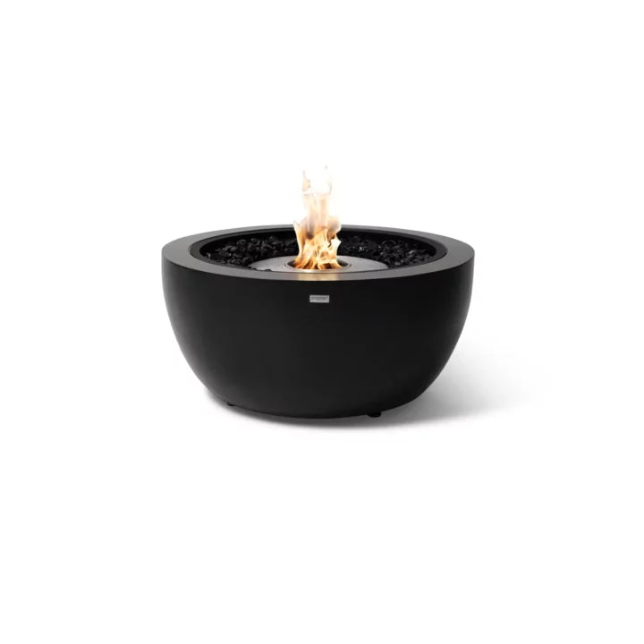 EcoSmart Fire Pod 30 graphite Fluid Concrete fire pit bowl studio shot