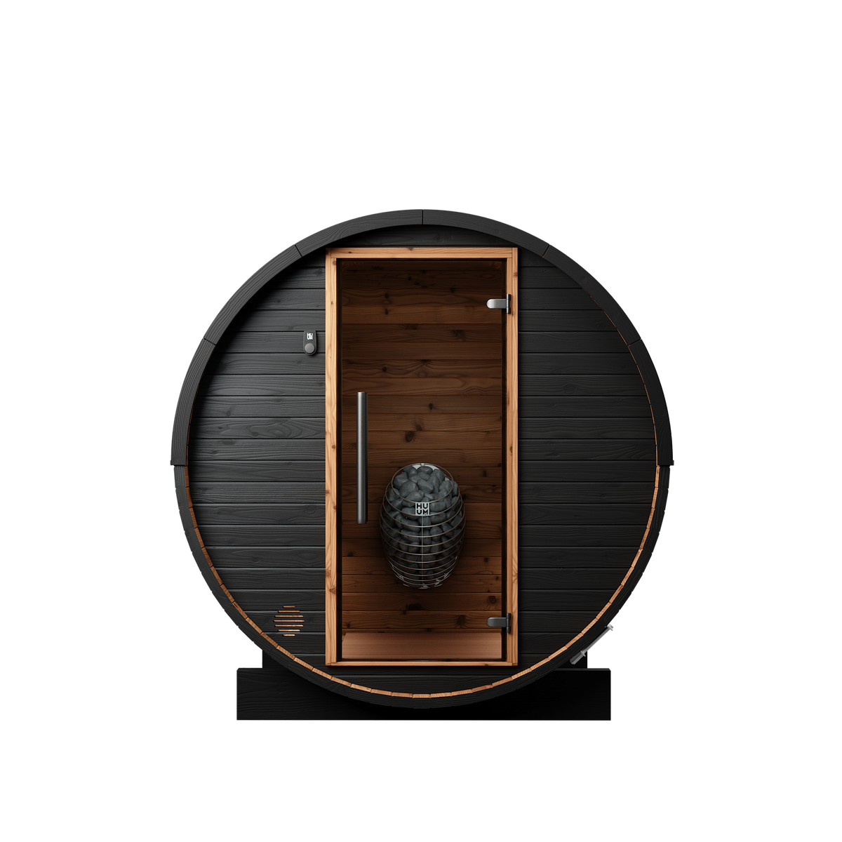 Auroom Halo Cosy 150 — Brushed Black, front