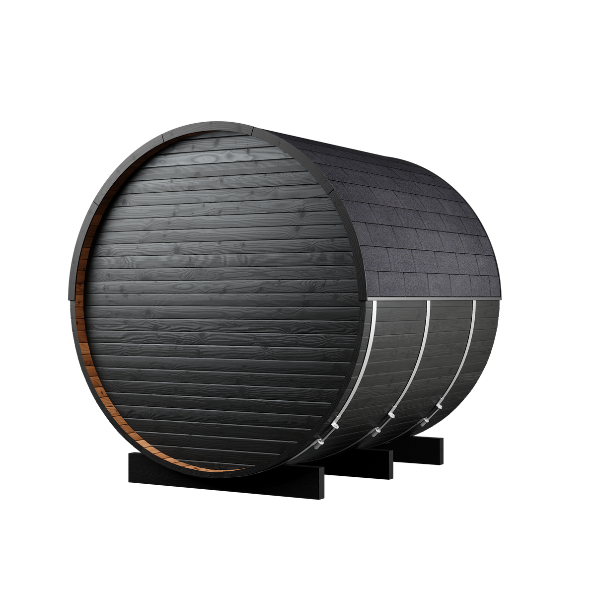Auroom Luma Comfy 225 — Brushed Black, left exterior