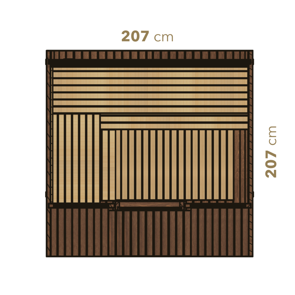 Auroom Nora outdoor sauna floor plan