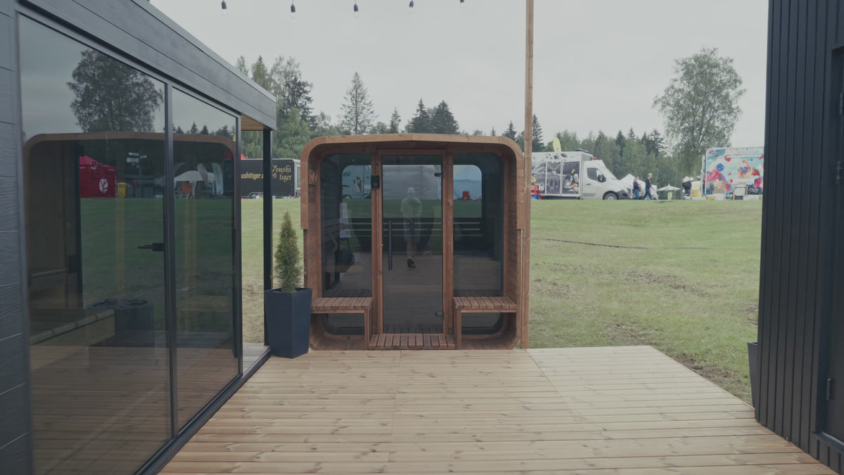 Nora — Outdoor Square Barrel Sauna