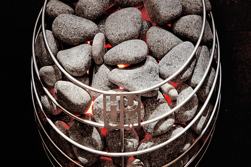 HUUM Drop electric sauna heater with UKU black control unit