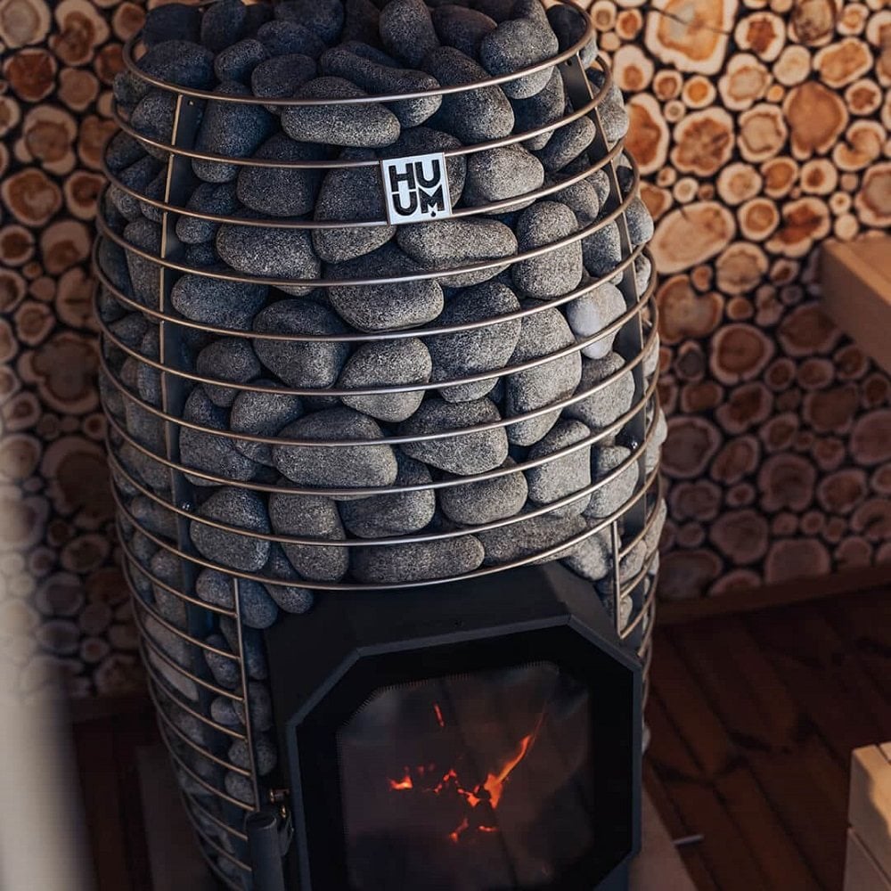 HUUM Hive Flow Mini 8.5 kW electric sauna heater — front view
