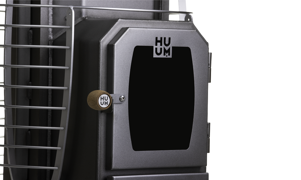 HUUM Hive Wood 17 kW wood-burning sauna heater, side view